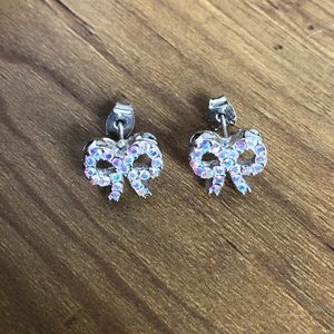 🦄 💎 Unicorn Crystal Ribbon Stud Earrings 💎🦄